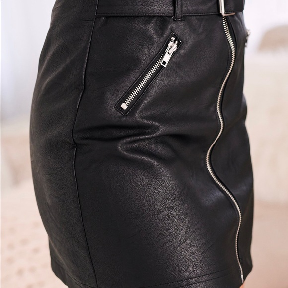 Nanamacs Leather Me Up Faux Leather Mini Skirt - Picture 2 of 3